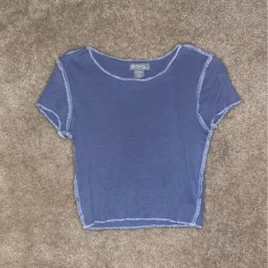 Blue Crop Top (Seams on outside)